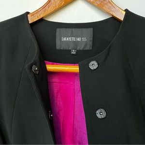 Lafayette 148 New York Pleated Collarless Career/Dress Jacket Size 4